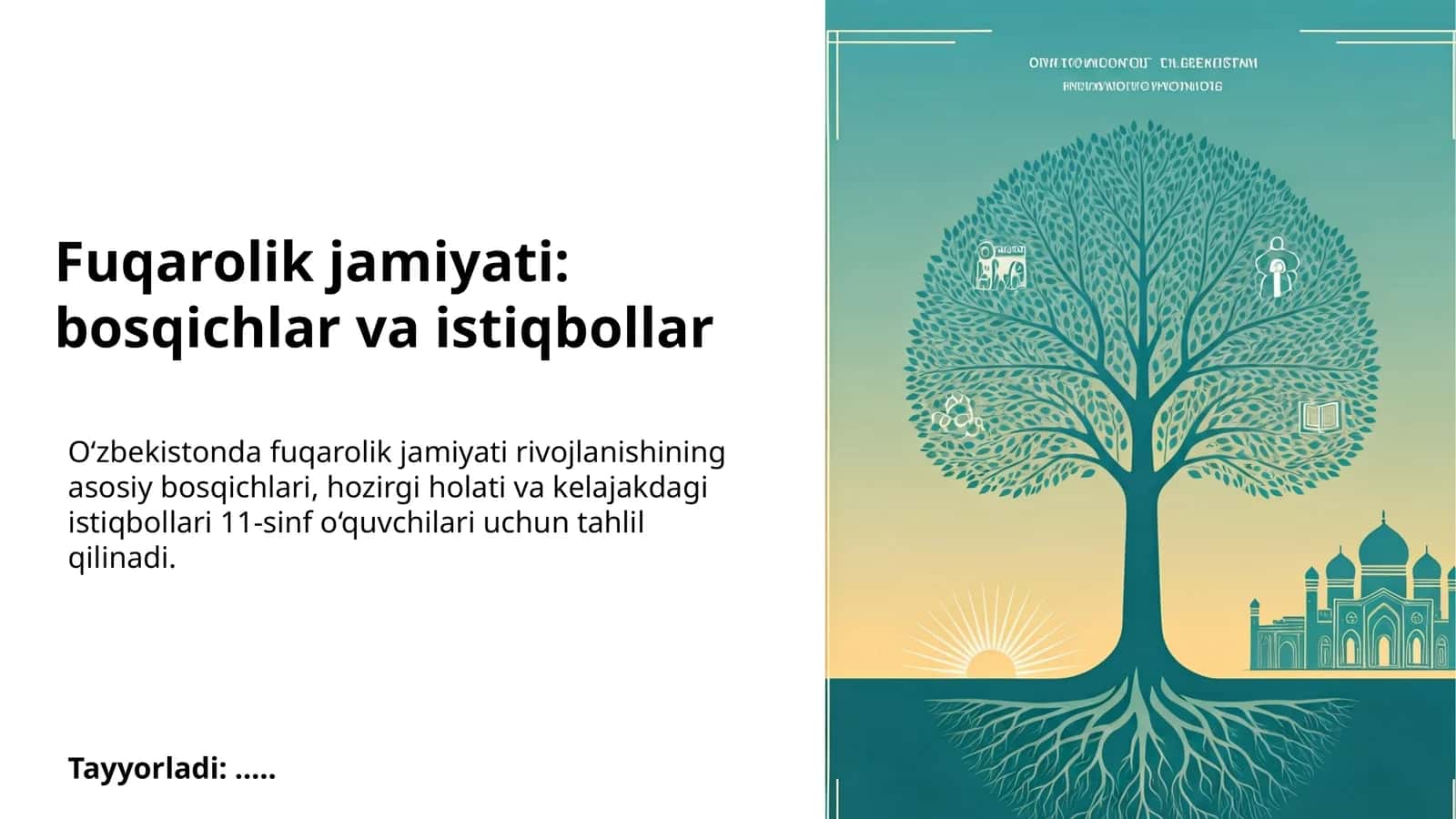 Fuqarolik jamiyati: bosqichlar va istiqbollar 1