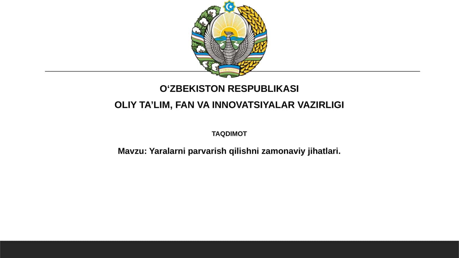 Yaralarniparvarishqilishnizamonaviyjihatlari 1