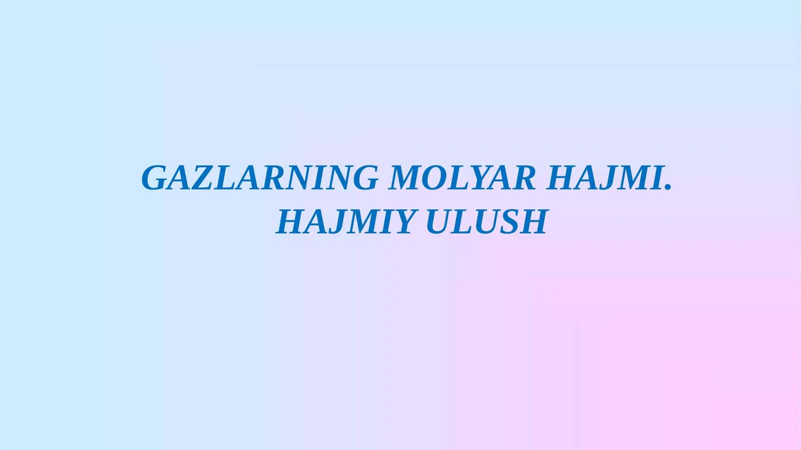 HAJMIY ULUSH 1