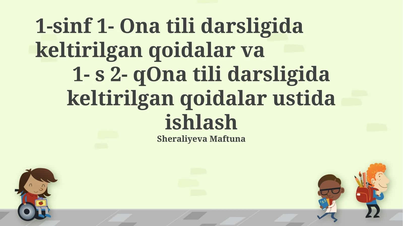 Ona tili darsligi 1
