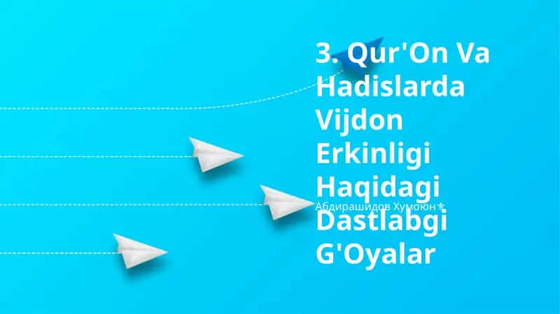 Qur'On Va Hadislarda Vijdon Erkinligi Haqidagi Dastlabgi G'Oyalar 1