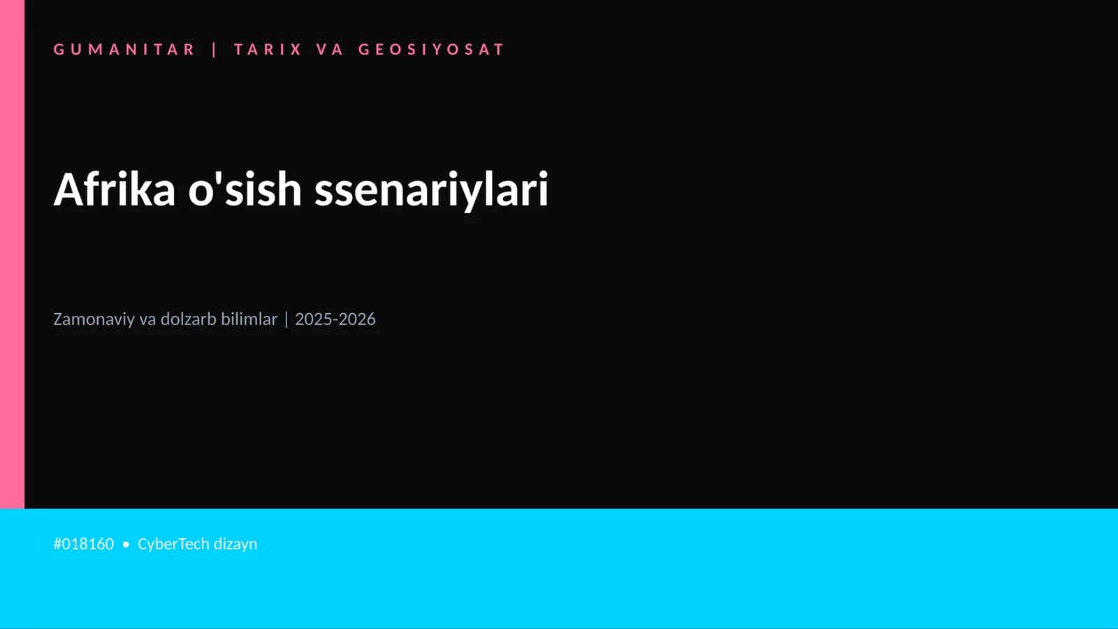 Afrika o'sish ssenariylari 1