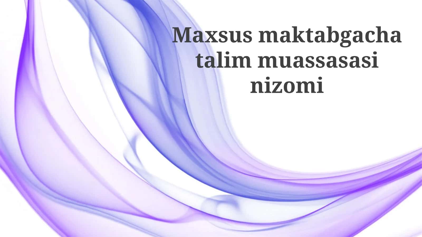Maxsus maktabgacha ta'lim muassasasi nizomi 1