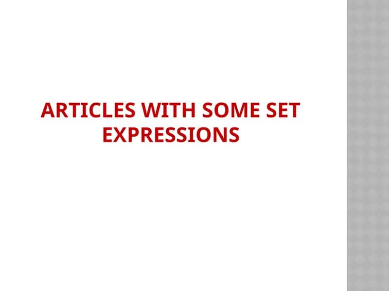 Set Expressions in English Grammar 1