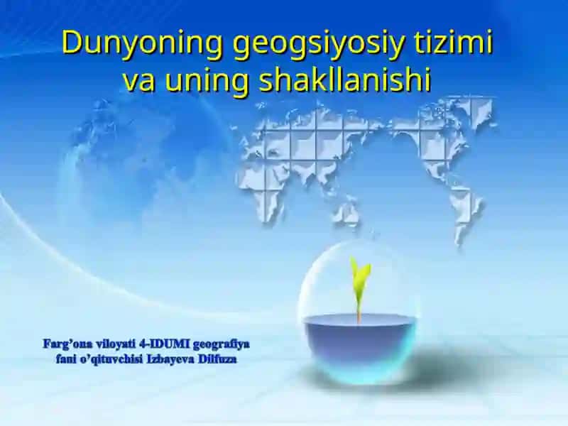 Geosiyosat fanining asosiy tushunchalari 1