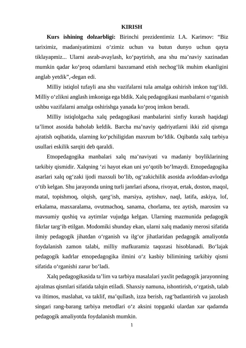 KURS ISHI 1
