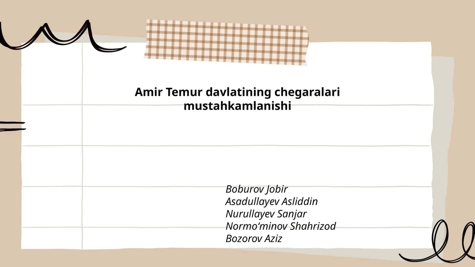 Amir Temur davlatining chegaralari mustahkamlanishi 1