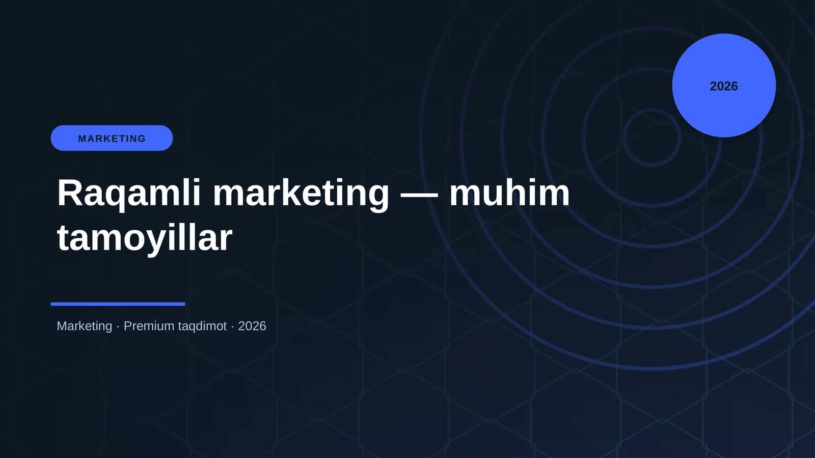 Raqamli marketing — muhim tamoyillar 1