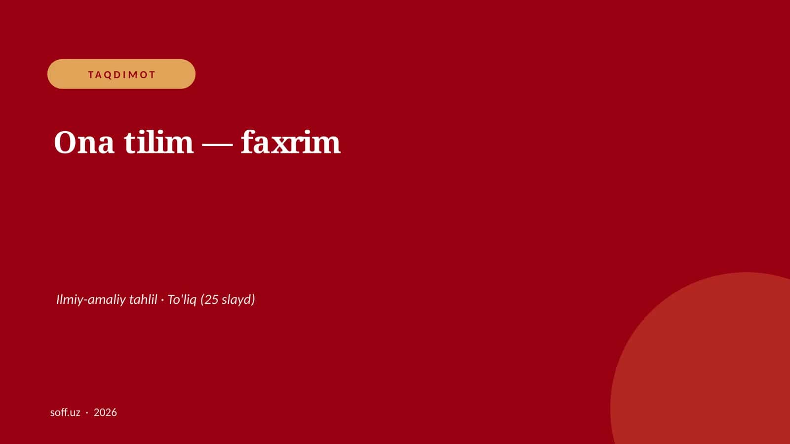 Ona tilim — faxrim 1