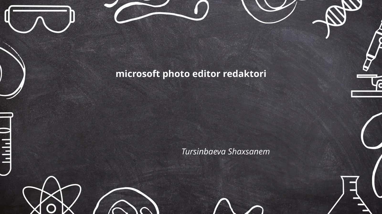 Microsoft Photo Editor 1