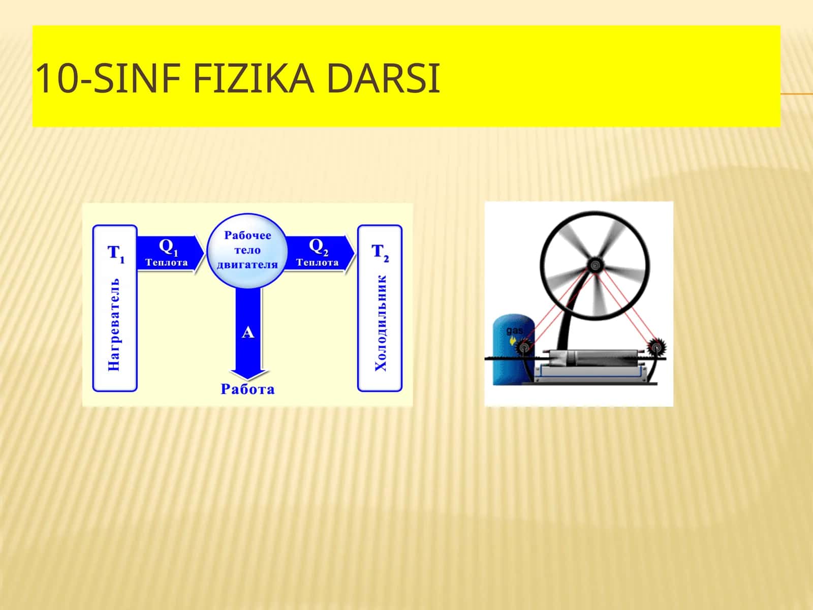 Fizika - Issiqlik dvigatellari va ularning FIKi (10-sinf) 1