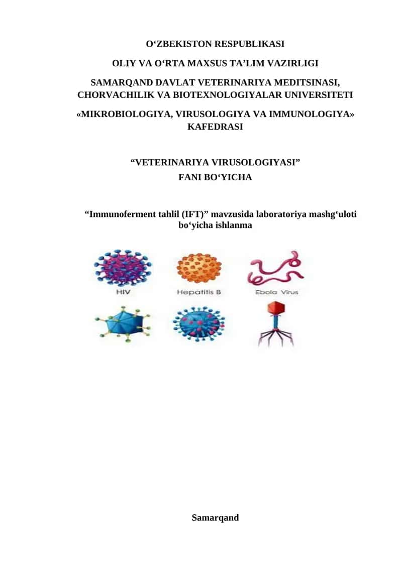 Immunoferment tahlil (IFT) 1