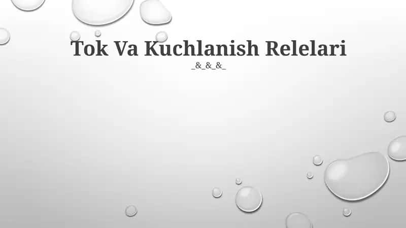 Tok Va Kuchlanish Relelari 1