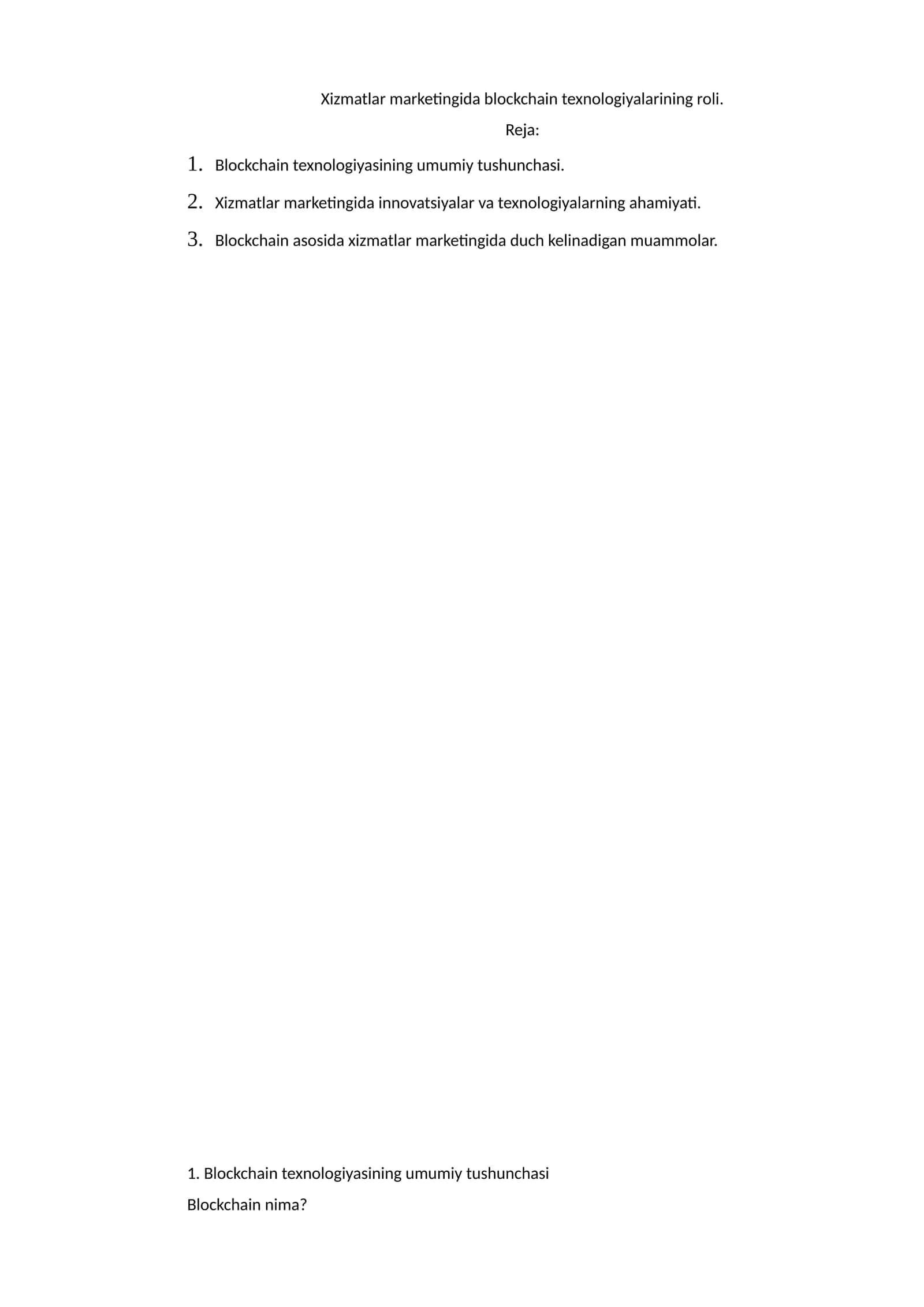 Xizmatlar marketingida blockchain texnologiyalarining roli 1