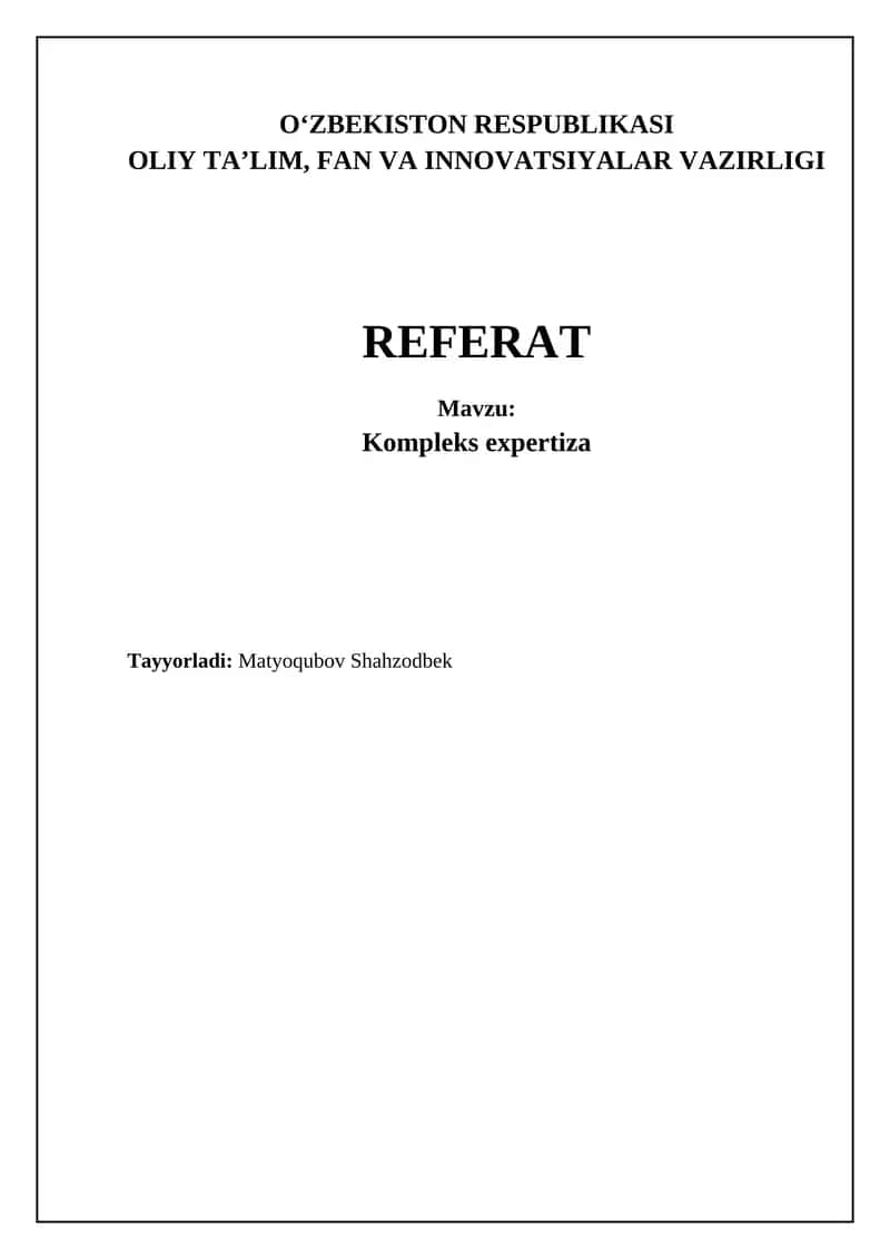 Kompleks expertiza 1