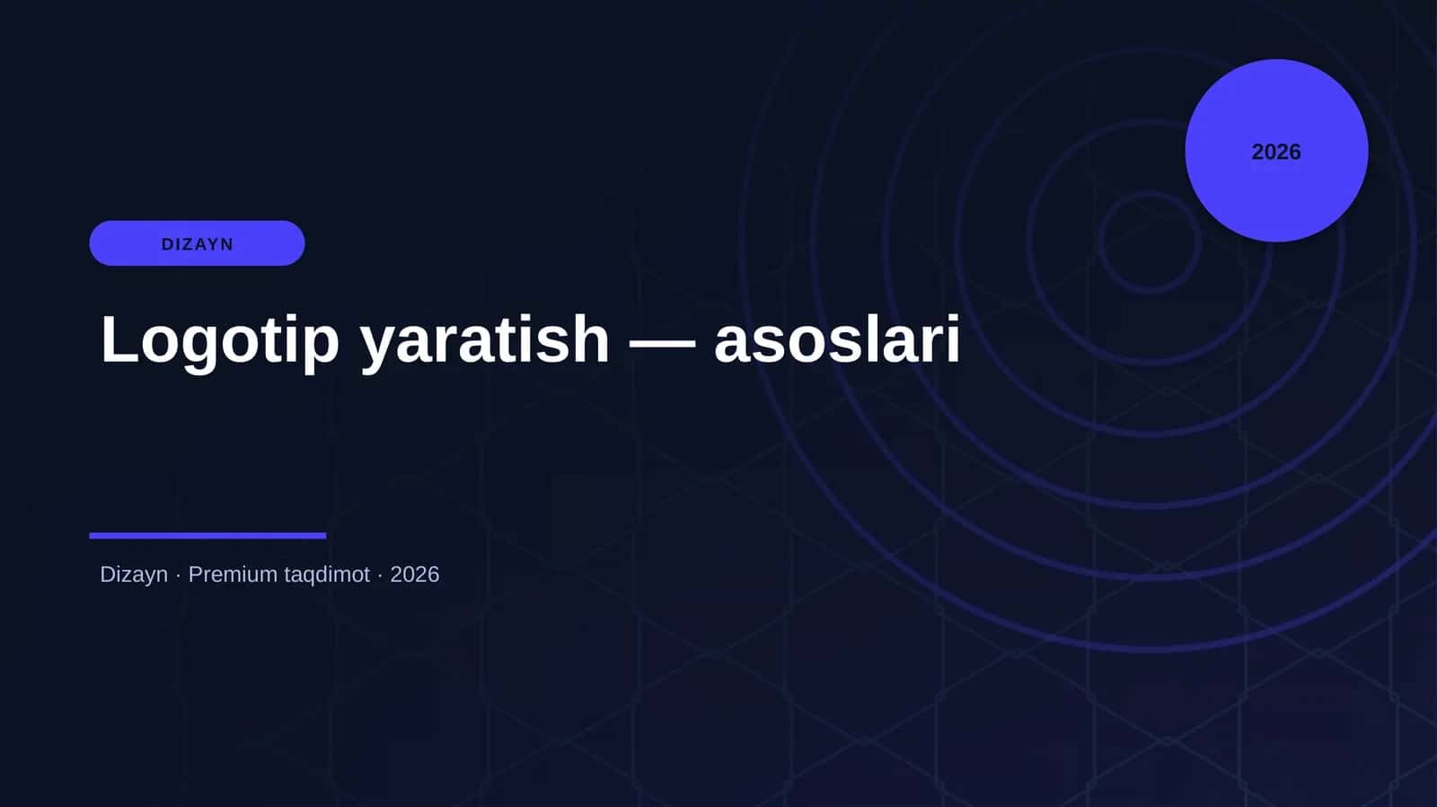 Logotip yaratish — asoslari 1