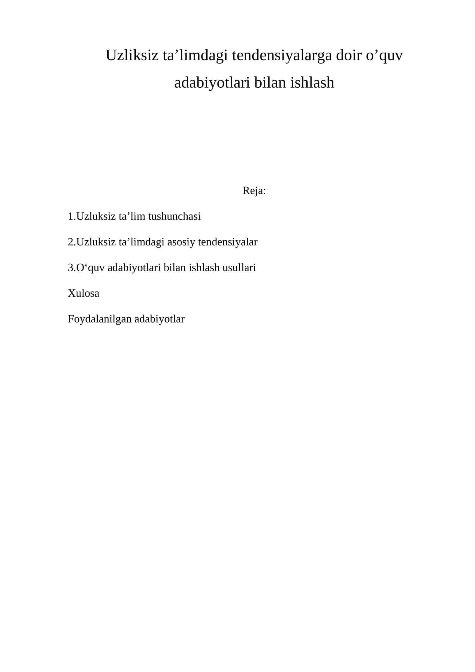 O‘quv adabiyotlari bilan ishlash 1