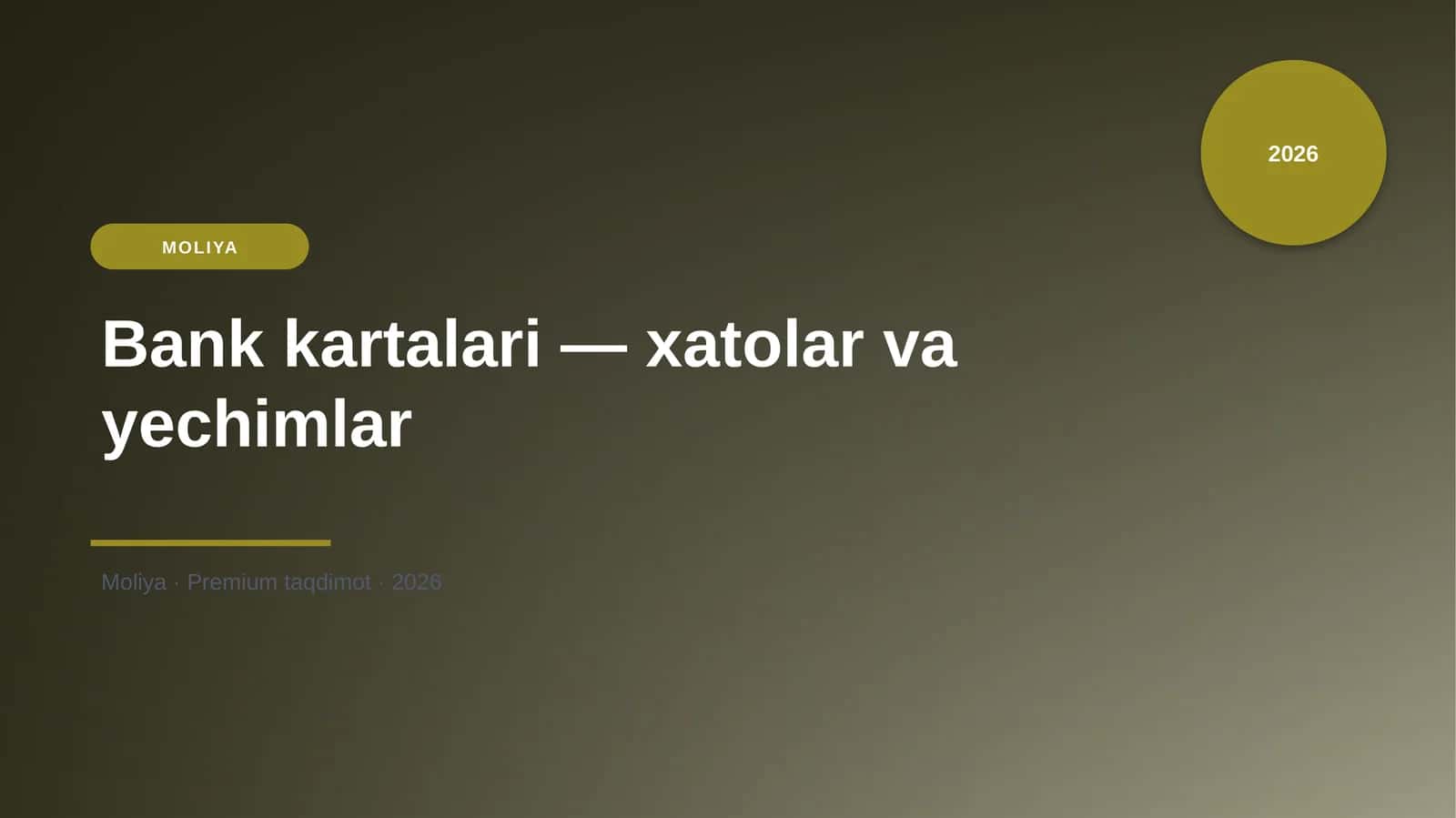 Bank kartalari — xatolar va yechimlar 1
