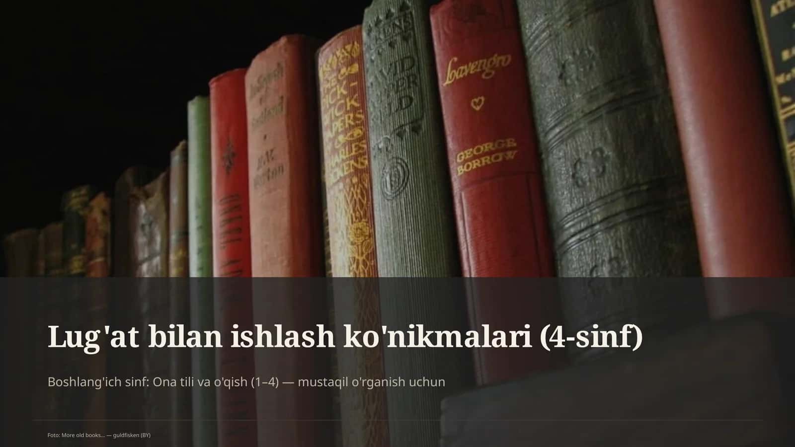 Lug'at bilan ishlash ko'nikmalari (4-sinf) 1