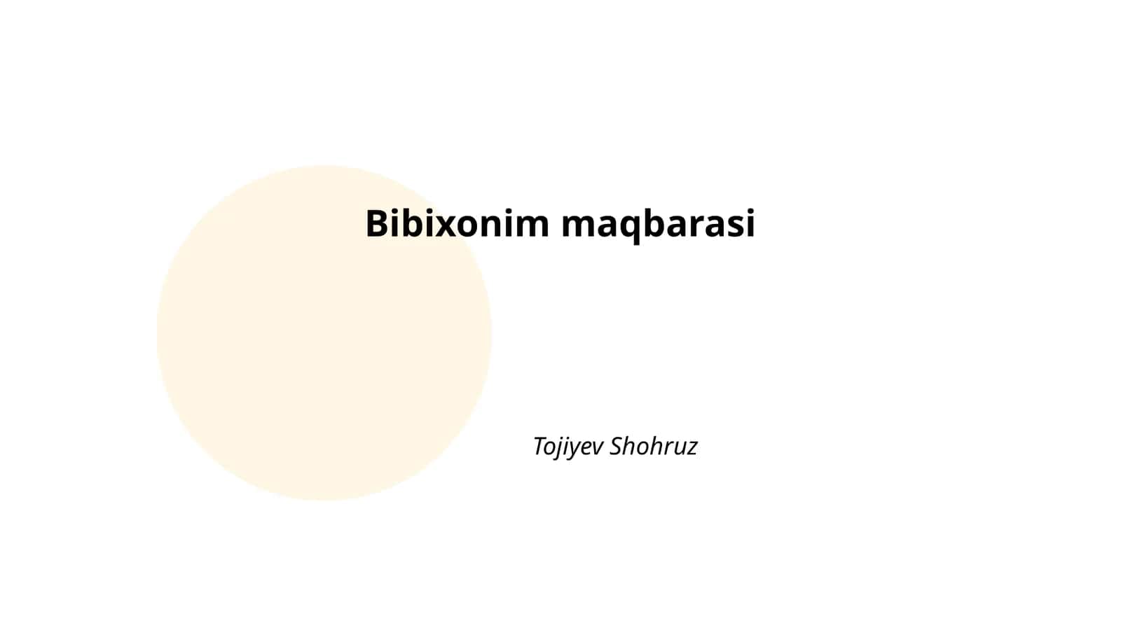 Bibixonim Maqbarasi 1