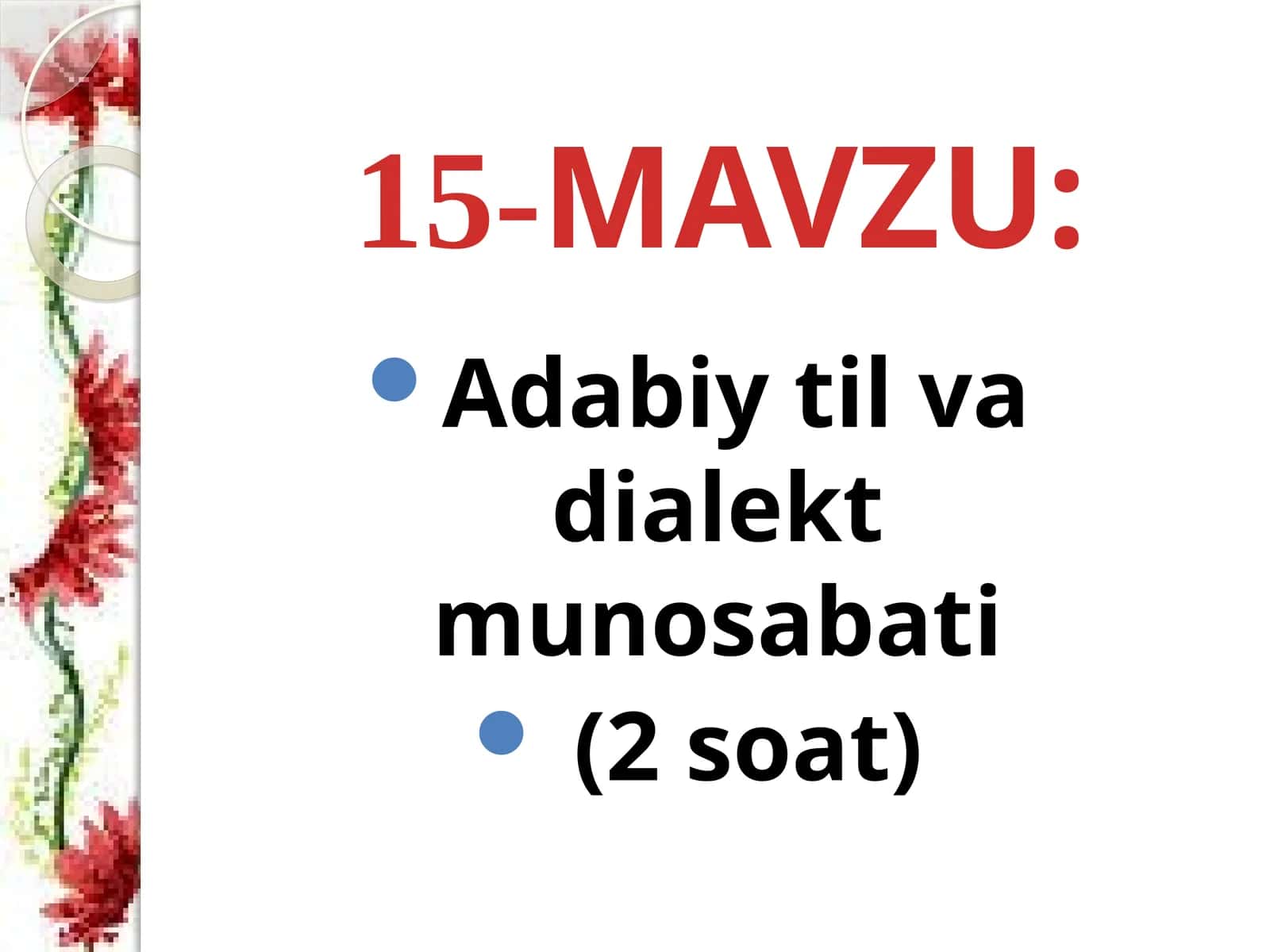 Adabiytil va dialekt munosabati 1