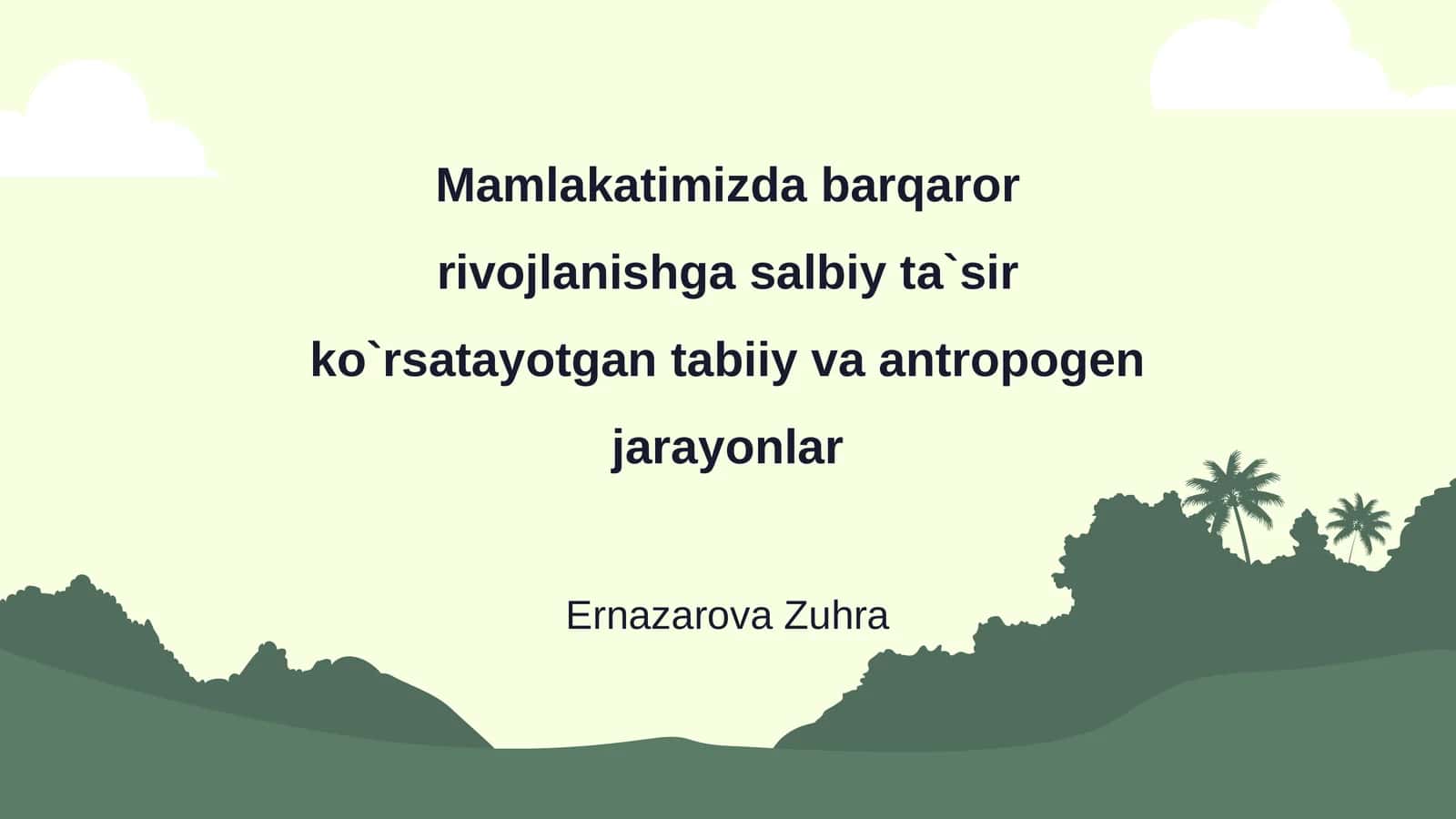 Iqlim o'zgarishlari va ularning ta'siri 1