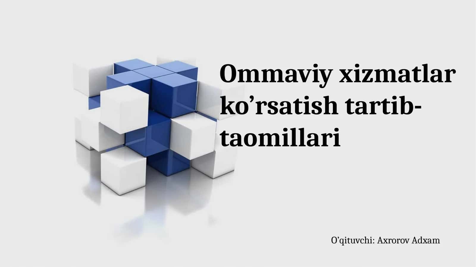 Ommaviyxizmatlarko’rsatishtartib-taomillari 1