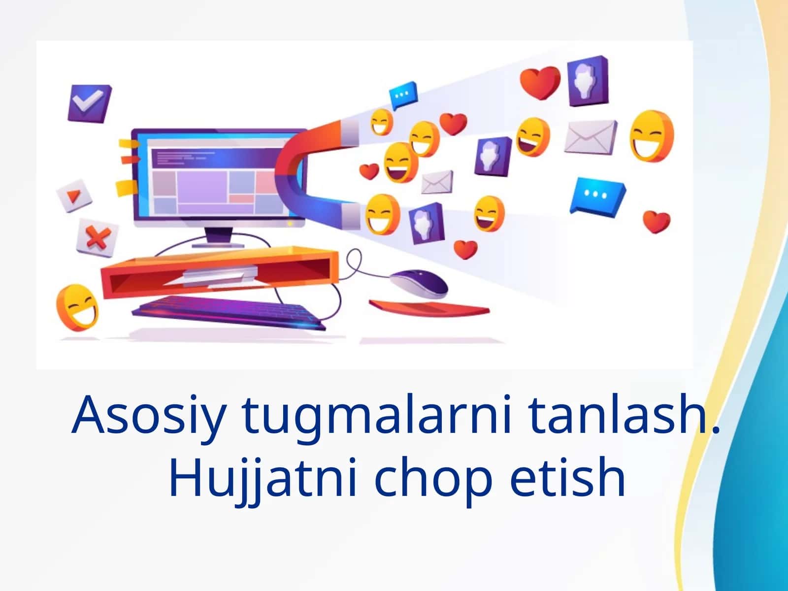 Asosiy tugmalarni tanlash 1