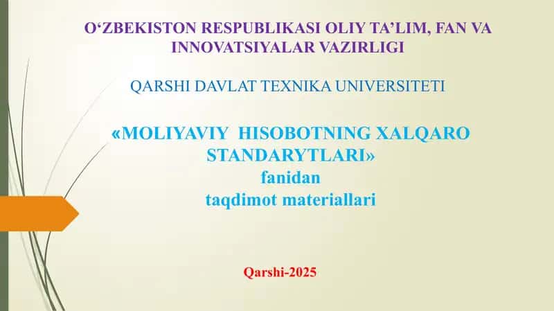MAVZU.TOVAR MODDIY ZAXIRALARINI HISOBGA OLISH (2soat) 1