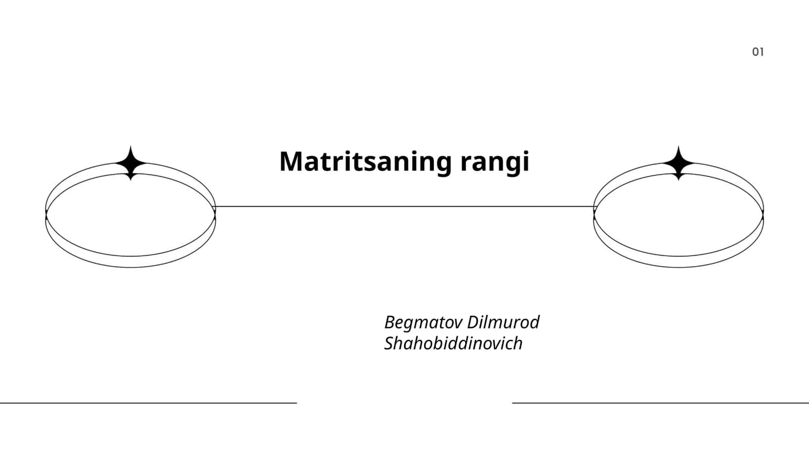 Matritsaning rangi 1