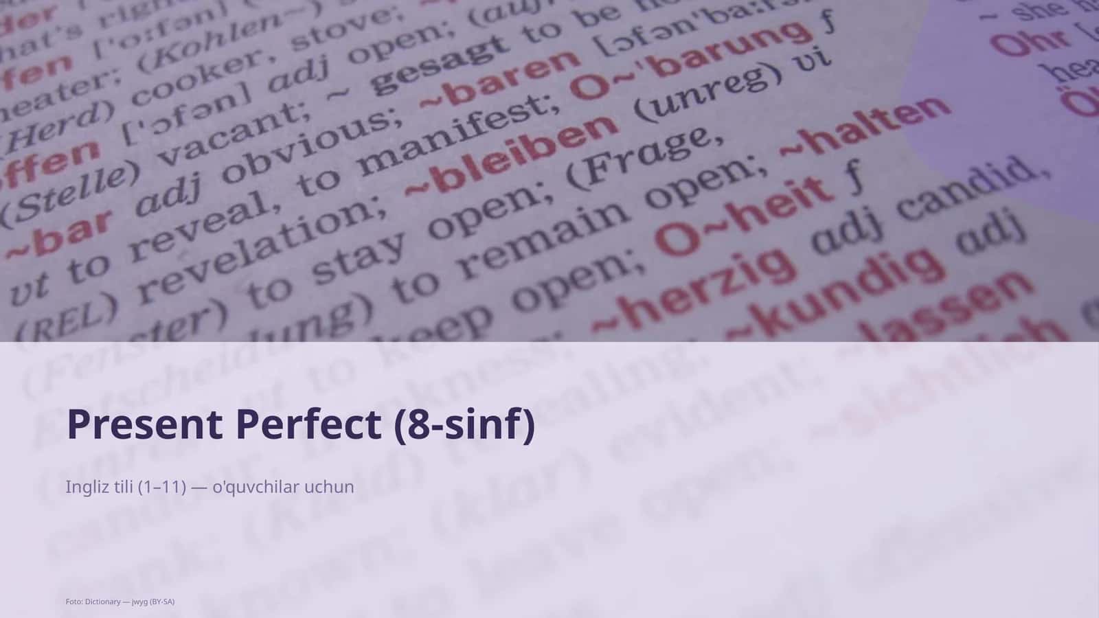 Present Perfect (8-sinf) 1