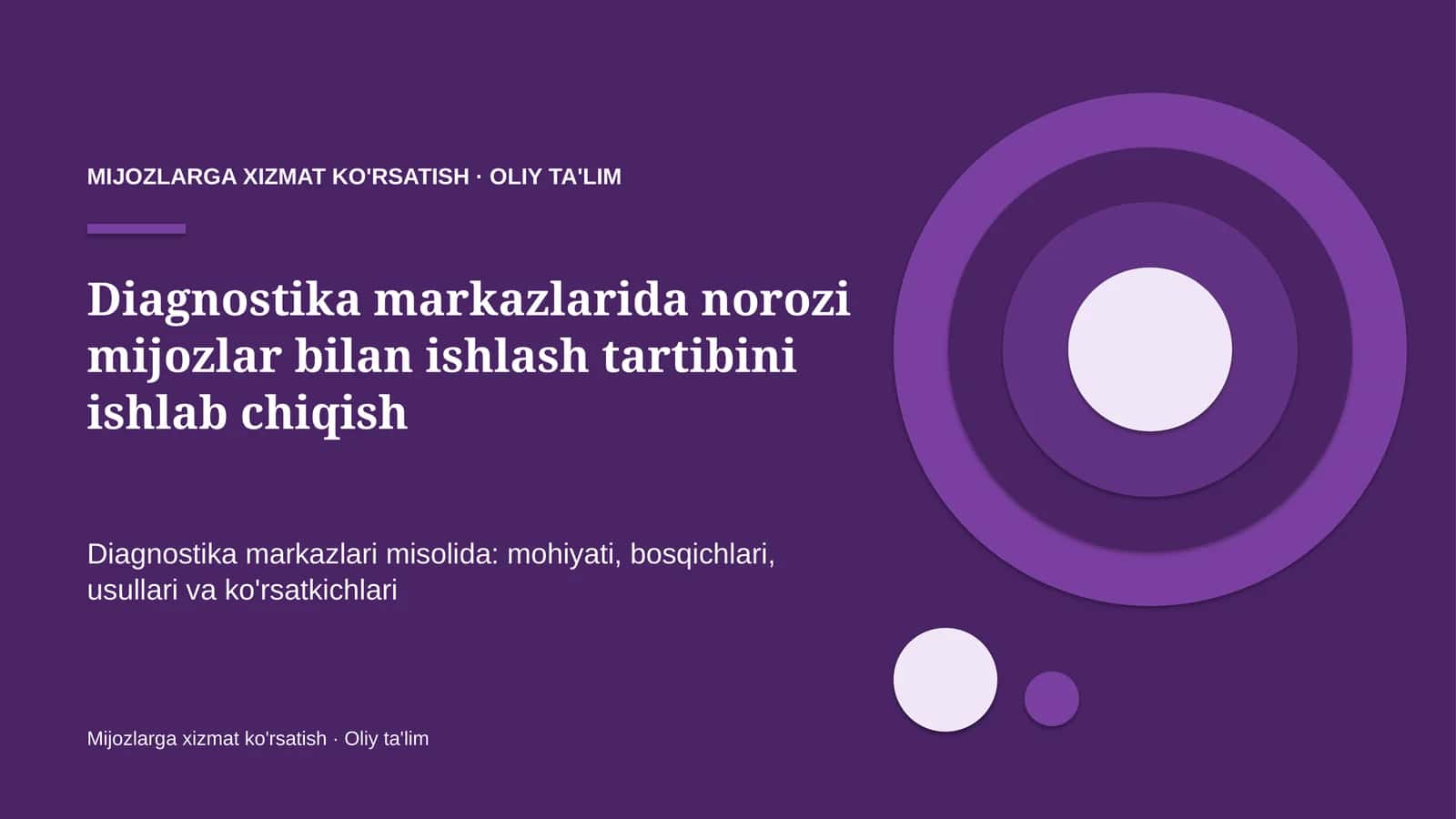diagnostika markazlarida norozi mijozlar bilan ishlash tartibini ishlab chiqish 8040 1