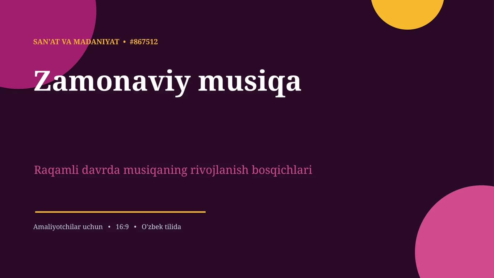 Zamonaviy musiqa 1