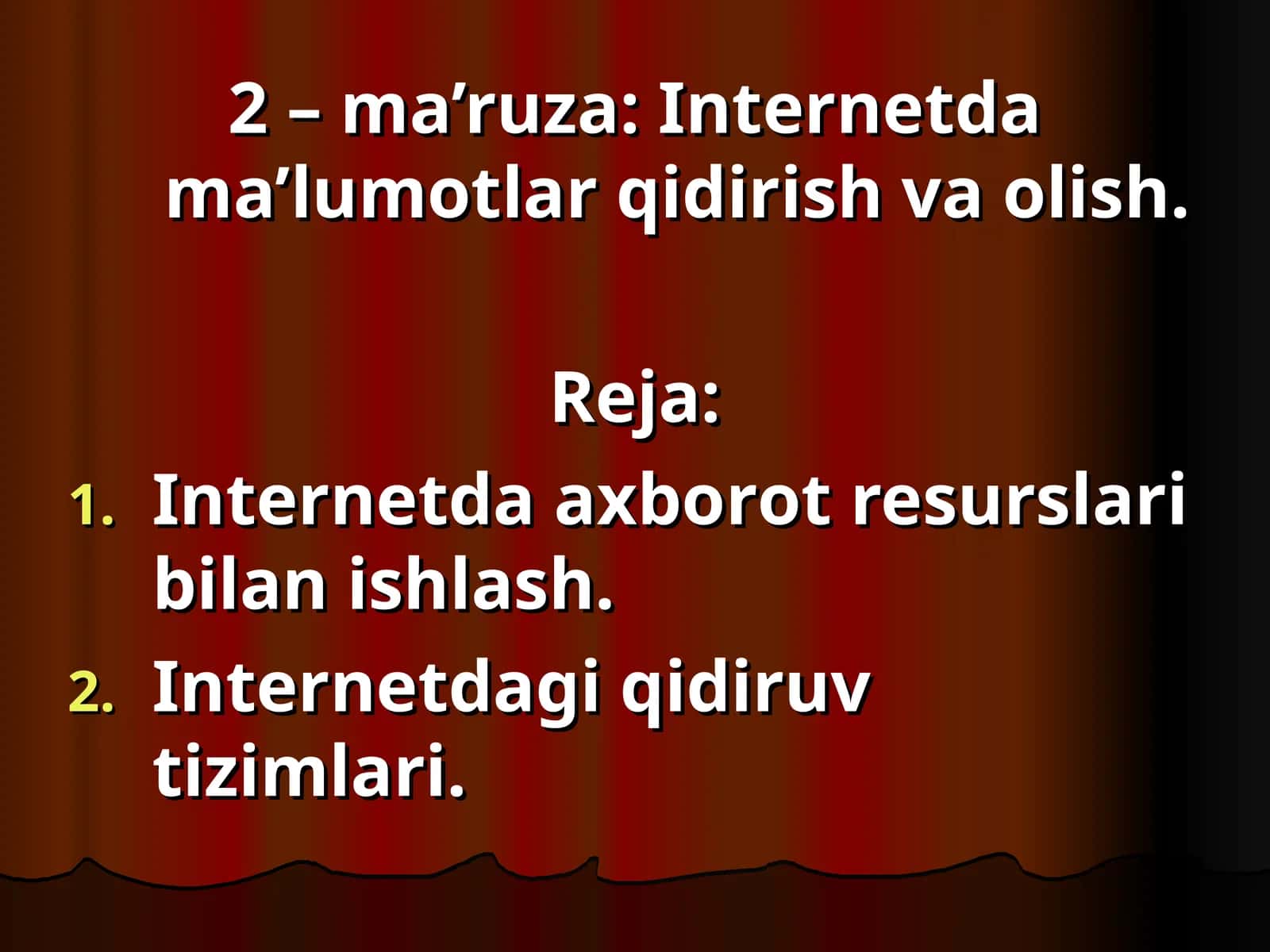 Internetda ma’lumotlar qidirish va olish 1