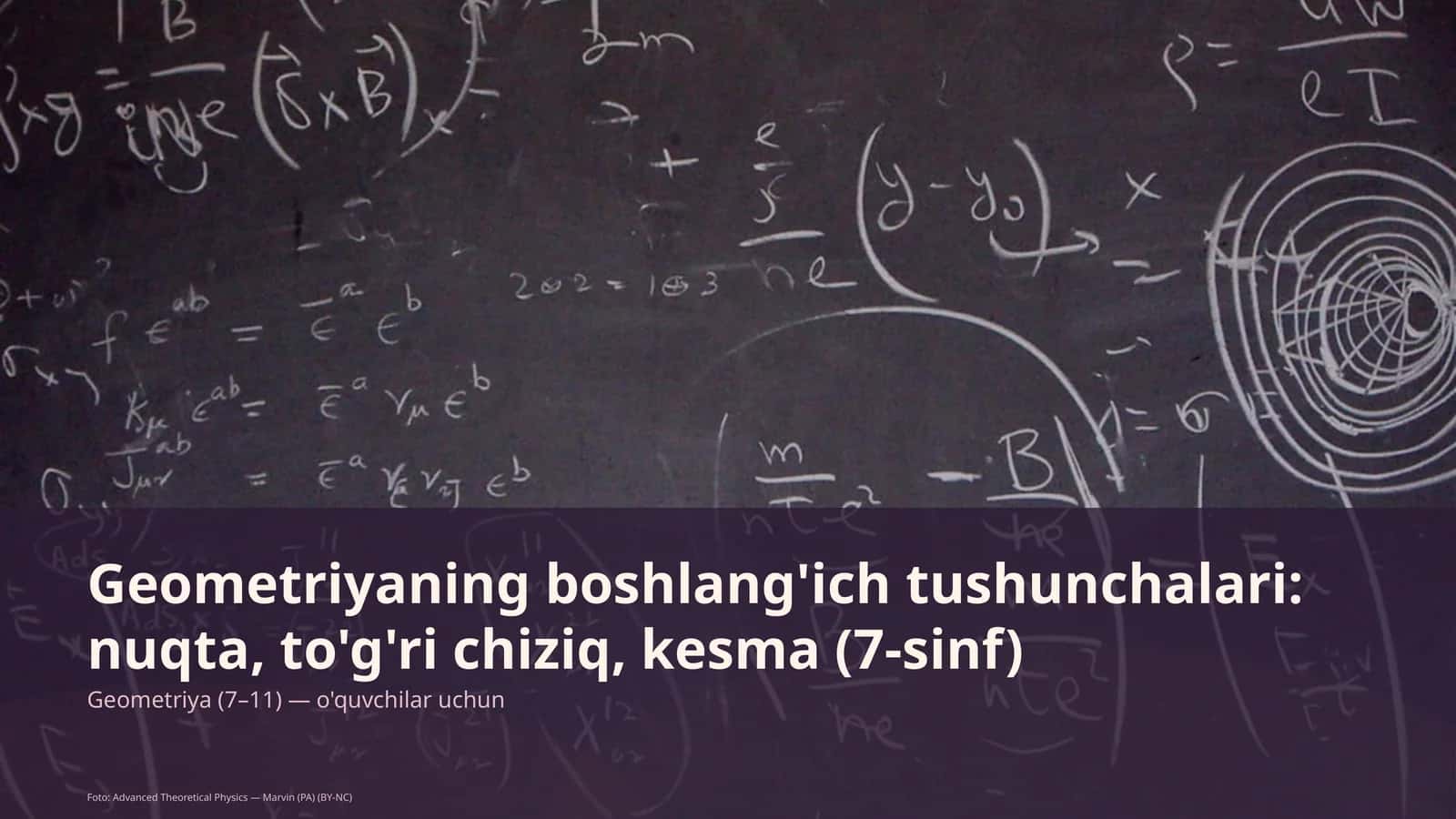Geometriyaning boshlang'ich tushunchalari: nuqta, to'g'ri chiziq, kesma (7-sinf) 1