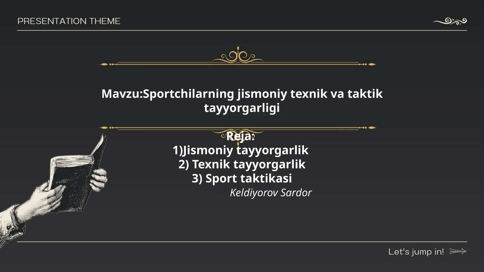 Sportchilarning jismoniy texnik va taktik tayyorgarligi 1