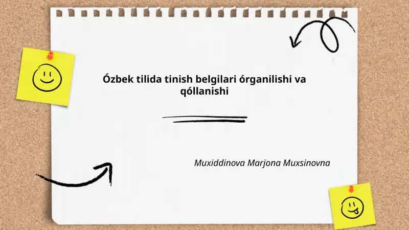 Ózbek tilida tinish belgilari órganilishi va qóllanishi 1