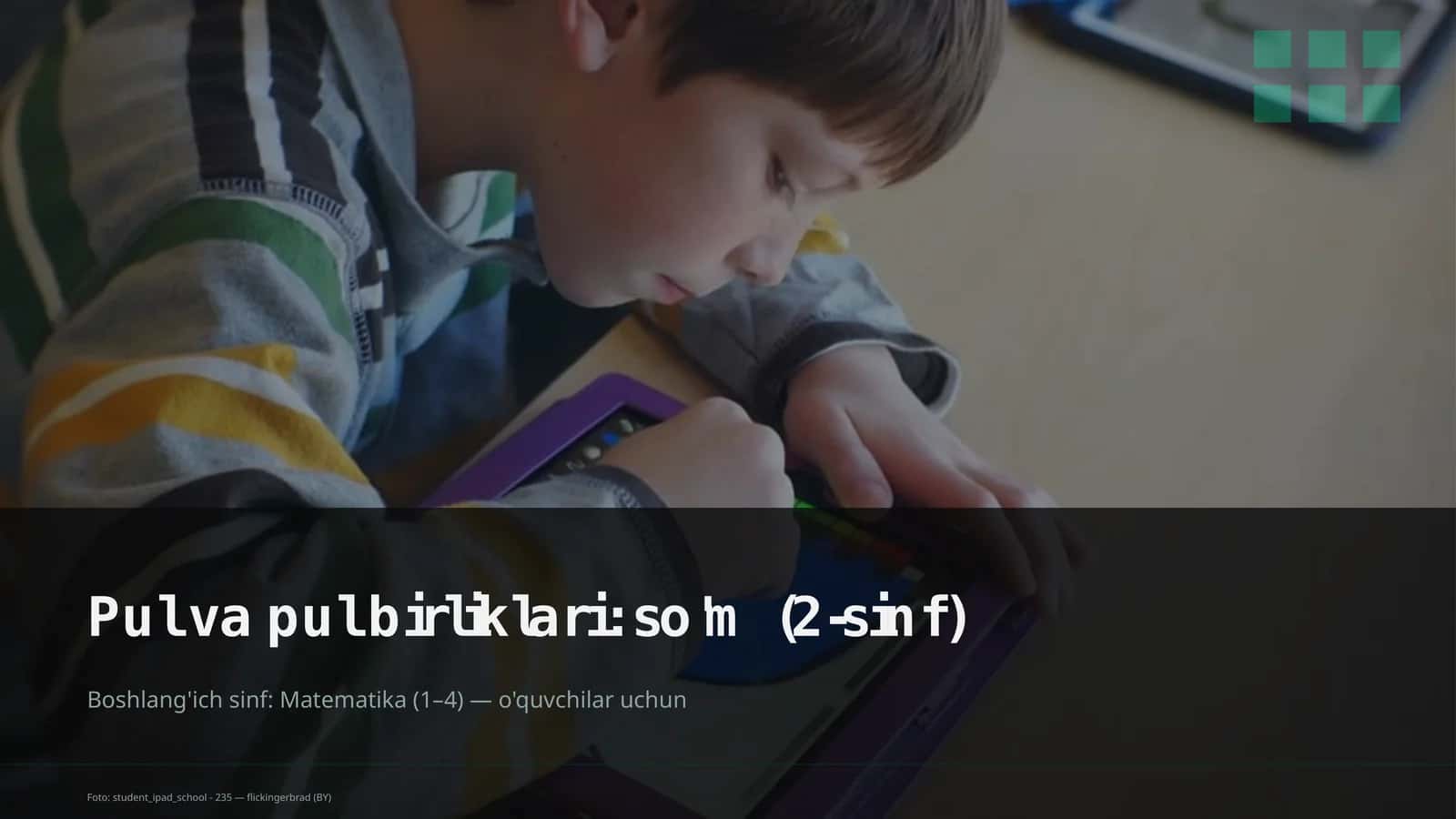 Pul va pul birliklari: so'm (2-sinf) 1