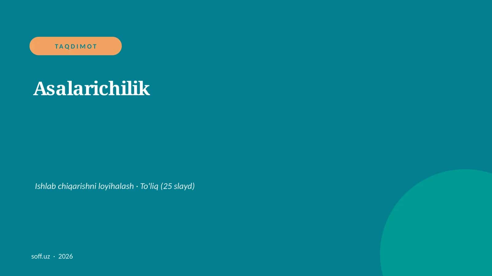 Asalarichilik 1