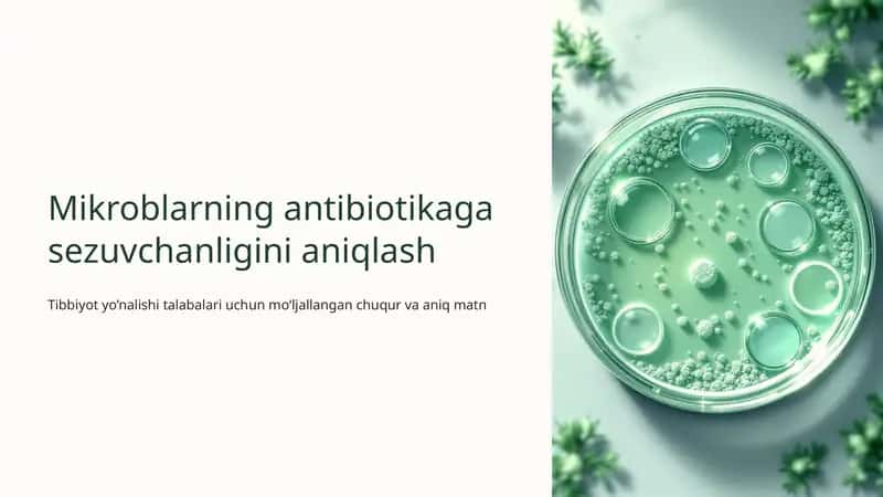 Mikroblarning antibiotikaga sezuvchanligini aniqlash 1