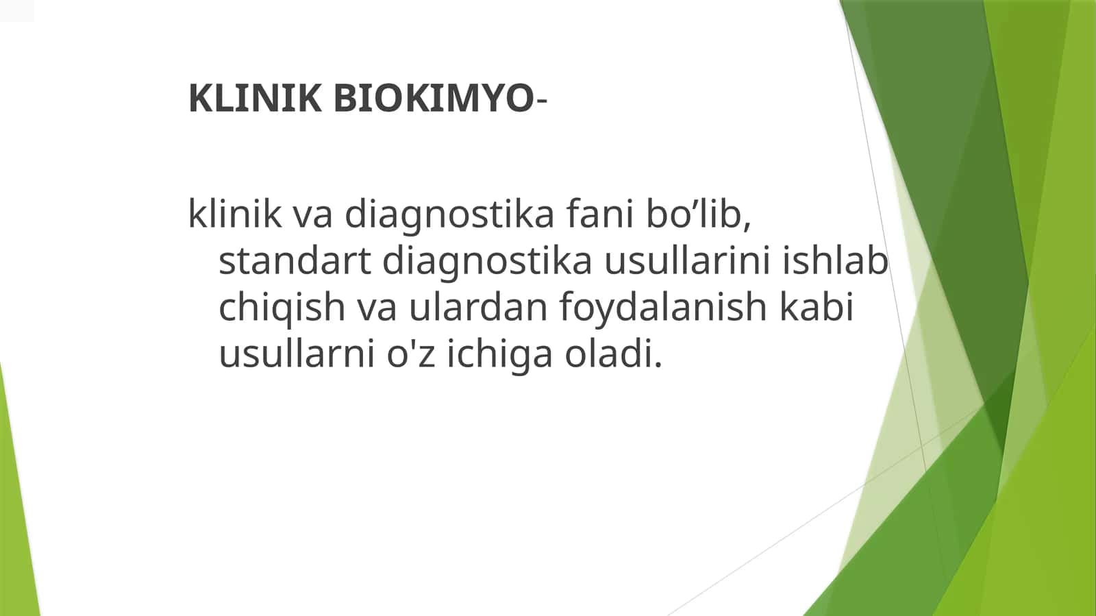 KLINIK BIOKIMYO 1