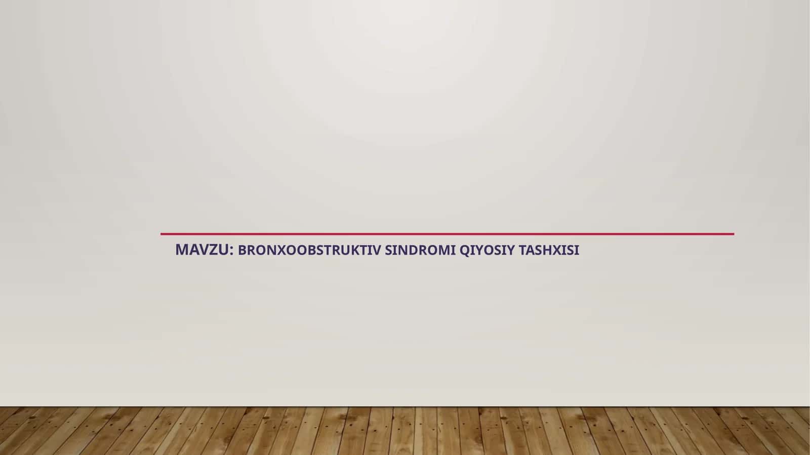 Bronxoobstruktiv sindromiqiyosiy tashxisi 1