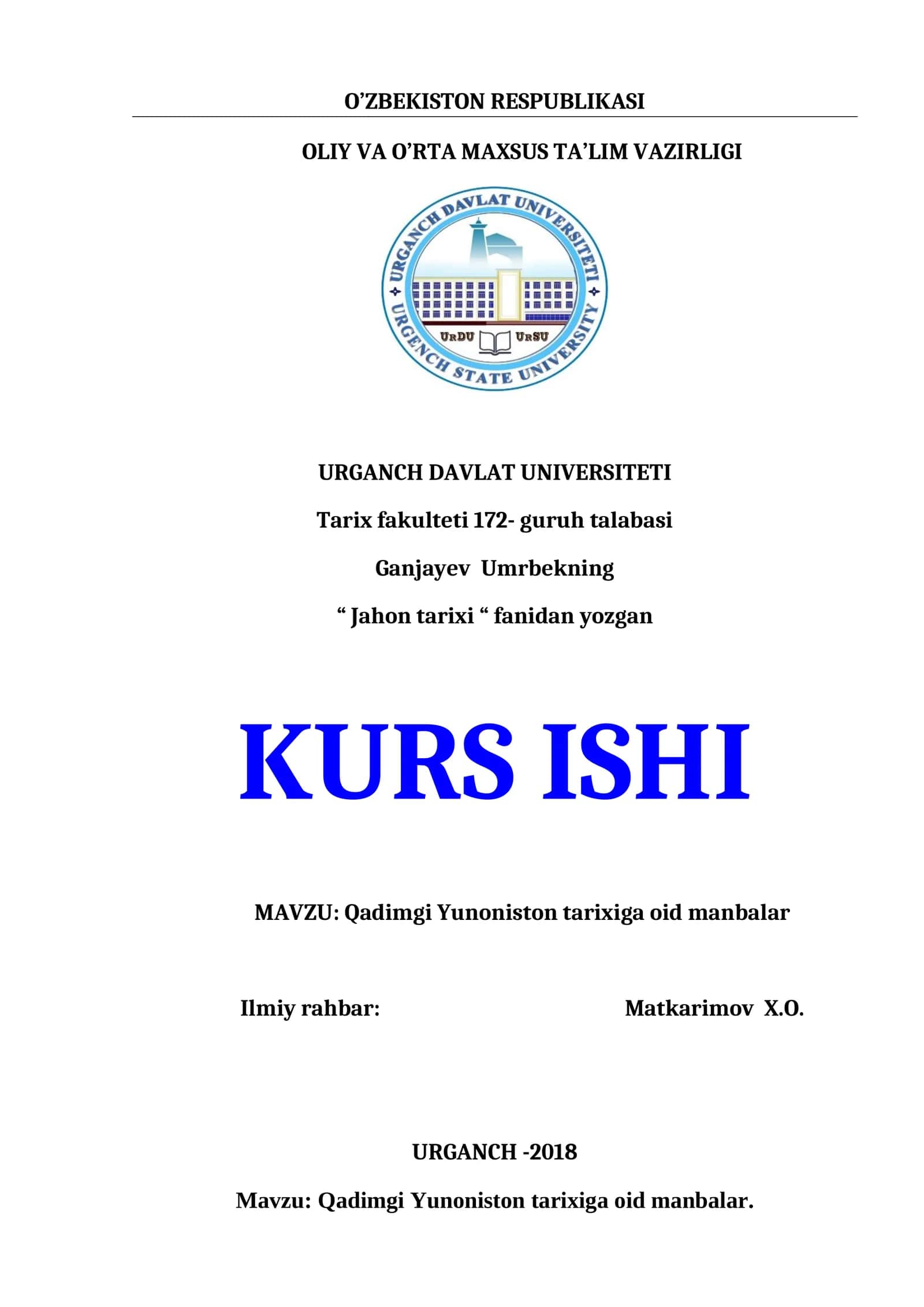 Qadimgi Yunoniston tarixiga oid manbalar 1