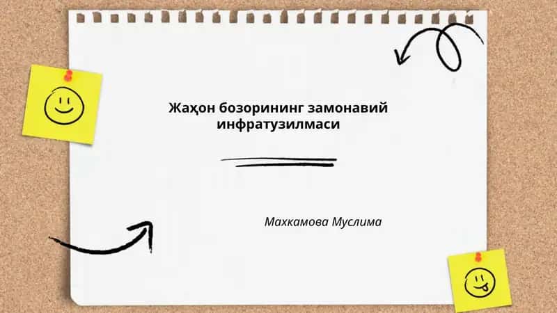 Жаҳон бозорининг замонавий инфратузилмаси 1