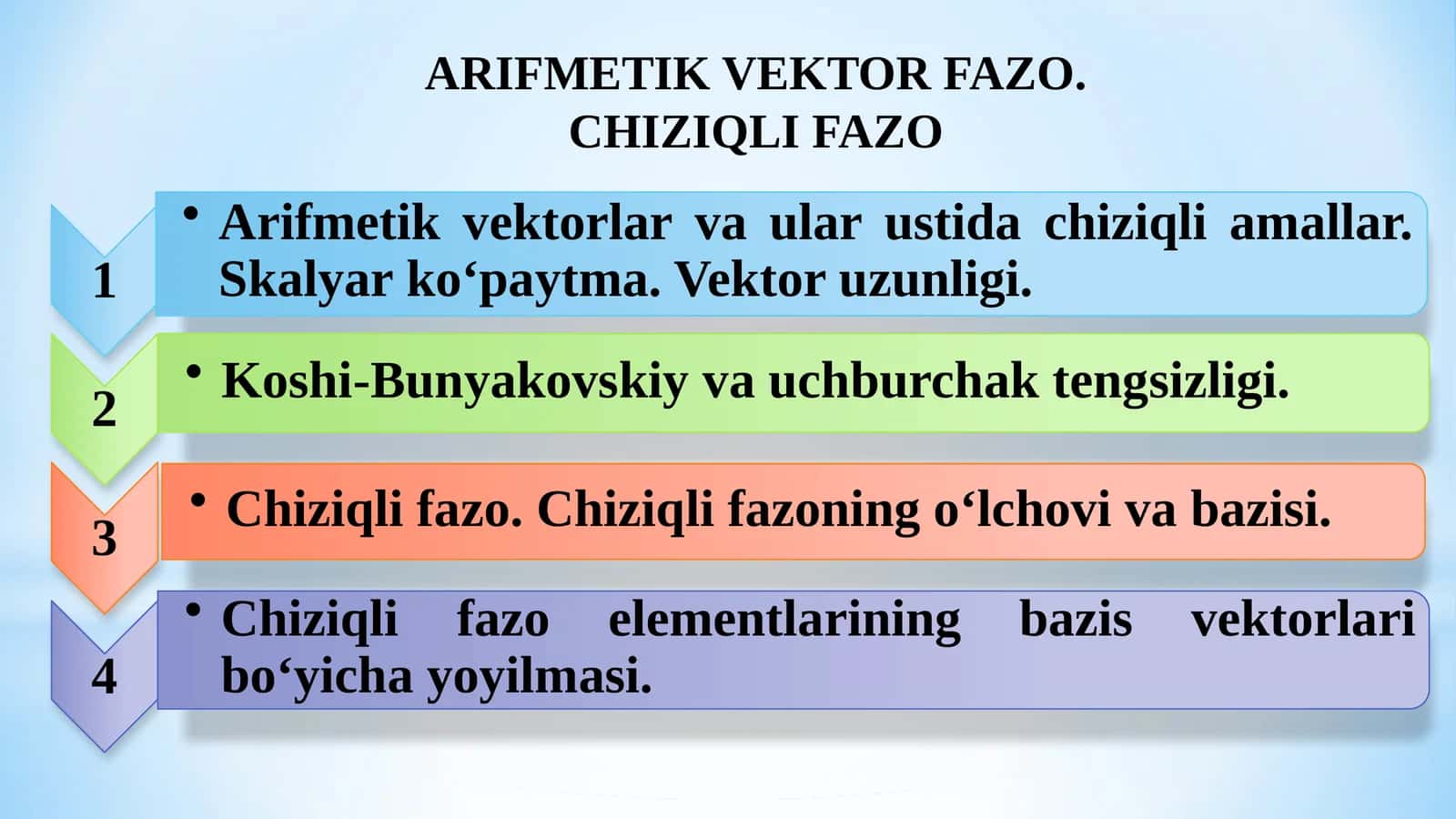 ARIFMETIK VEKTOR FAZO 1