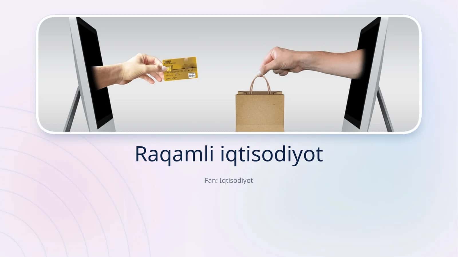 [Raqamli iqtisodiyot] 1