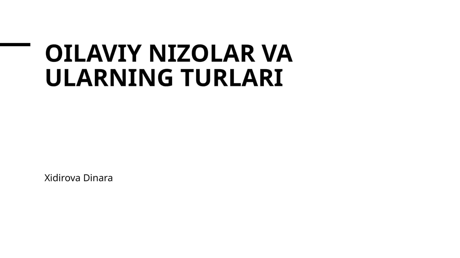 Oilaviy nizolar va ularning turlari 1