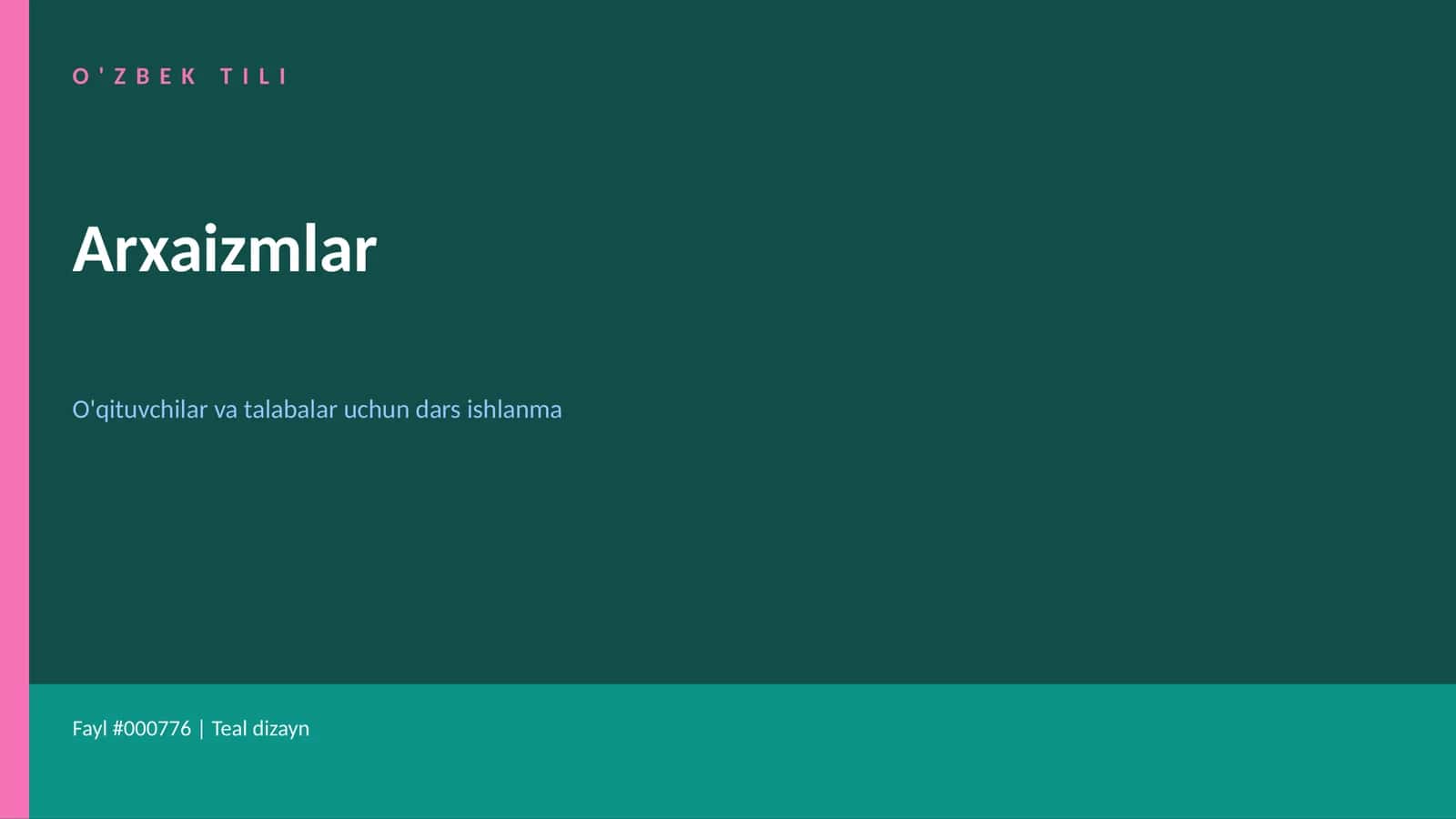 O'zbek Tili Arxaizmlar 1