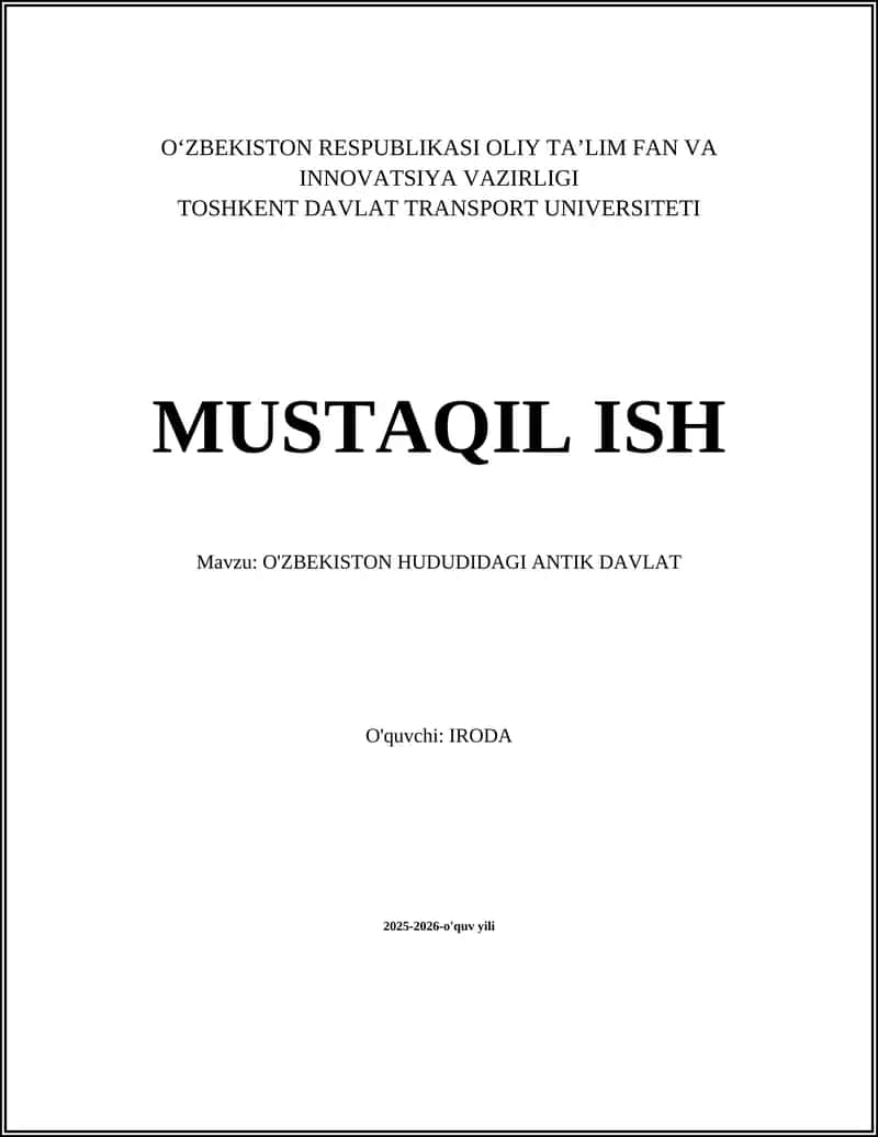 Baxtria (Bactria) va uning O'zbekiston hududidagi markazlari 1