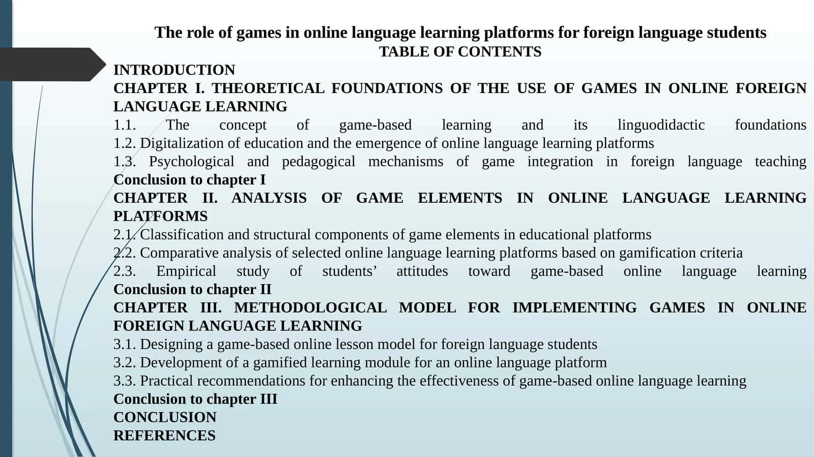 THE ROLE OF GAMES IN ONLINE LANGUAGE LEARNING PLATFORMS FOR FOREIGN LANGUAGE STUDENTS 1